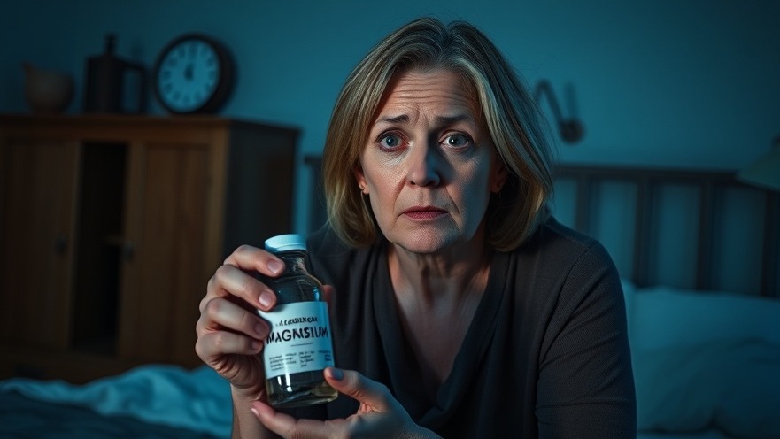 Concerned man holding magnesium, nighttime setting promoting magnesium for relaxation.