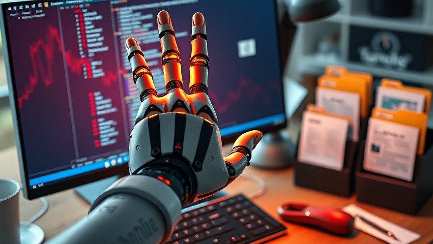 Futuristic AI interaction in a Houston home office, showcasing consumer technology.