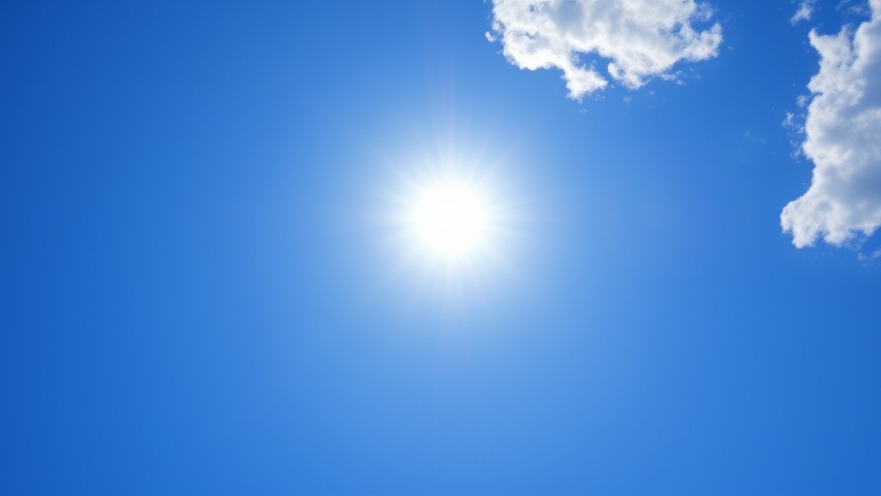 Sunshine under a blue sky in San Antonio, reflecting South Texas weather forecast.