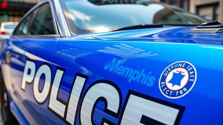 Close-up of a Memphis police car highlighting community safety and crime reduction strategies.