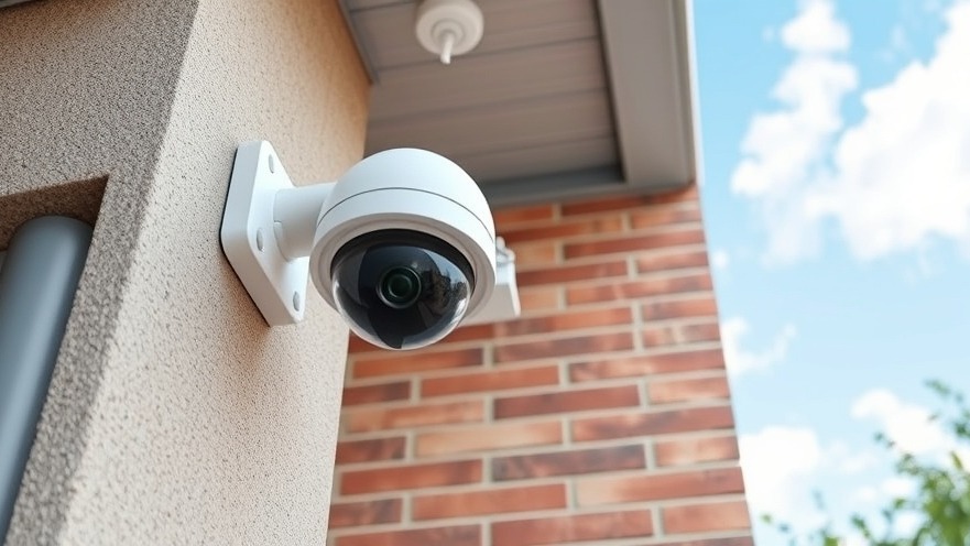 Modern security camera monitoring surroundings, highlighting Austin public safety news.