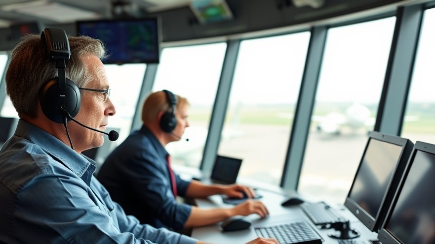 Air traffic controllers in the tower support donation drive amid government shutdown.