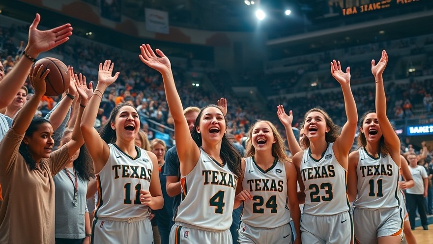 Exciting celebration of Austin community sports at a packed basketball game.