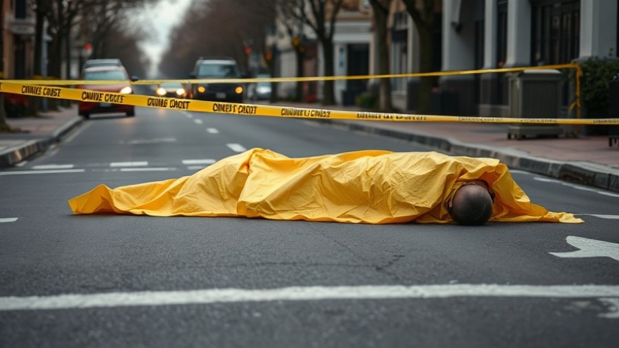 Road safety measures highlighted by crime scene of hit-and-run incidents.