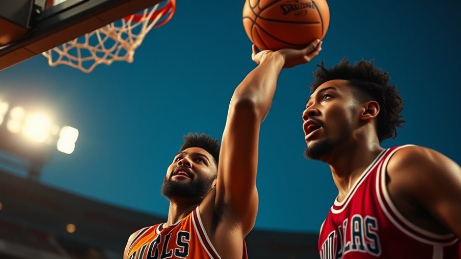 Intense NBA game analysis: players in mid-air action showcasing team dynamics.