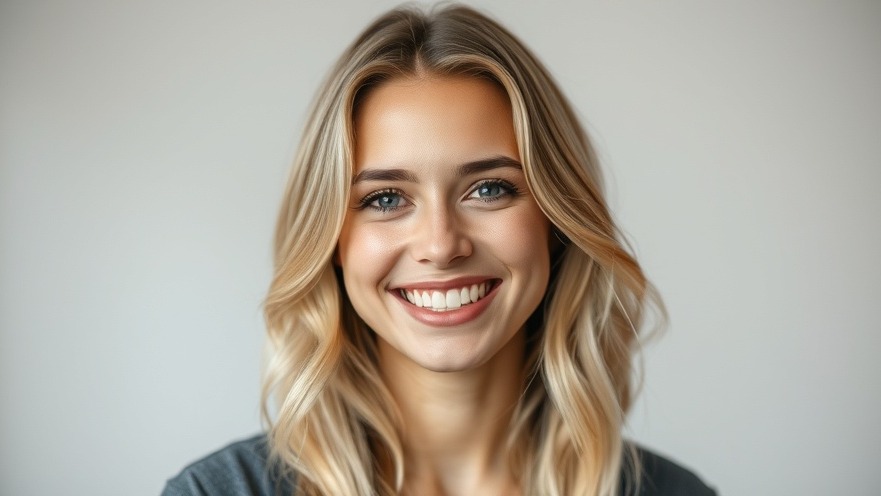Smiling young blond woman promoting mental health awareness in Houston community news.