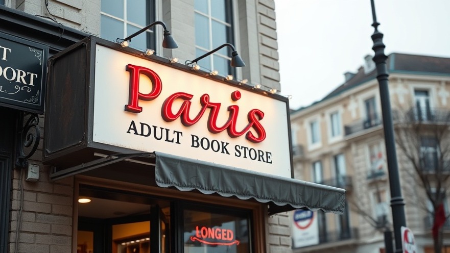 Sign for Paris Adult Book Store amid Dallas safety updates and community news.