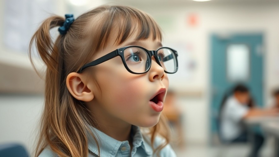 Young girl gasping for breath in school infirmary during asthma attack response.