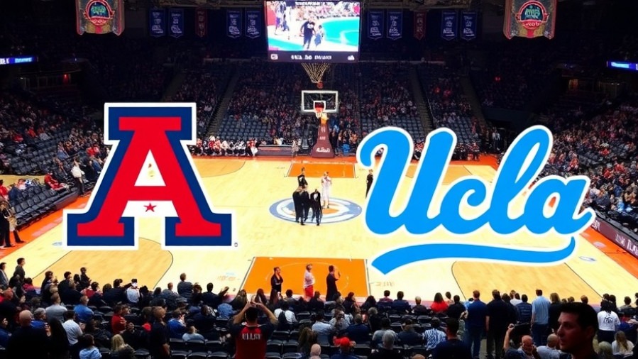 Exciting NCAA basketball game between Arizona Wildcats and UCLA Bruins.