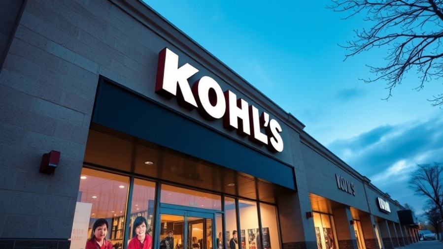 Kohl's store front showcasing local news in Austin, TX.