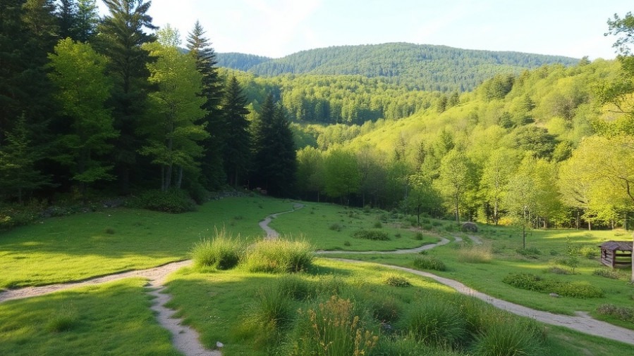 Green area with hiking trails in Flower Mound promoting active lifestyles.