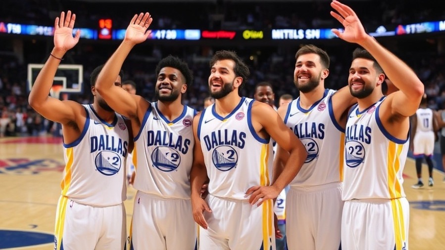 Exultant Dallas Mavericks team celebrating recent game win - Mavericks basketball updates