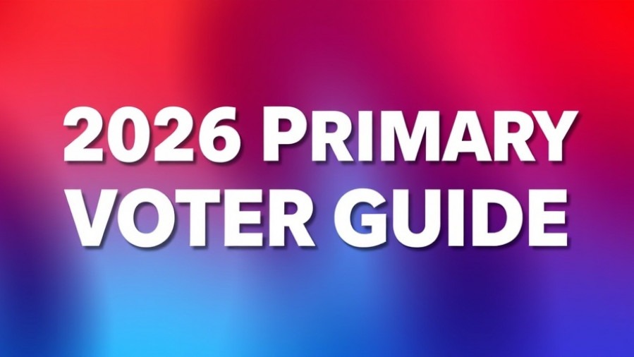 2026 Primary Voter Guide: Texas elections 2026 with colorful, dynamic voting theme.