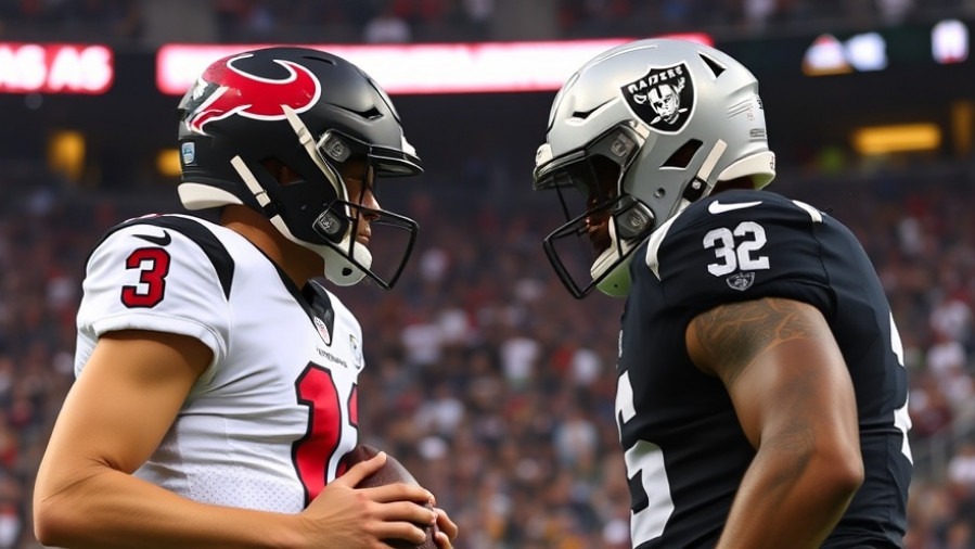 Houston Texans vs Las Vegas Raiders clash in NFL December games action.