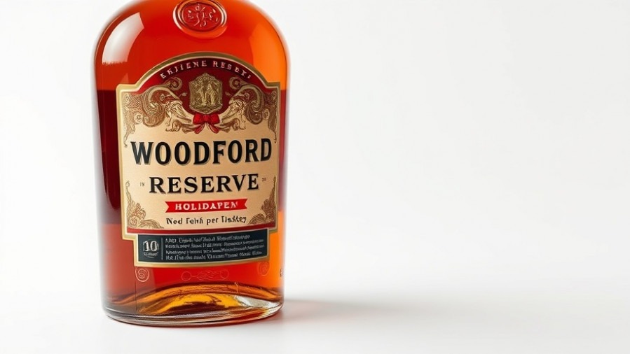 Elegant Woodford Reserve bourbon gift for holiday gifting ideas, highly detailed with vibrant colors.