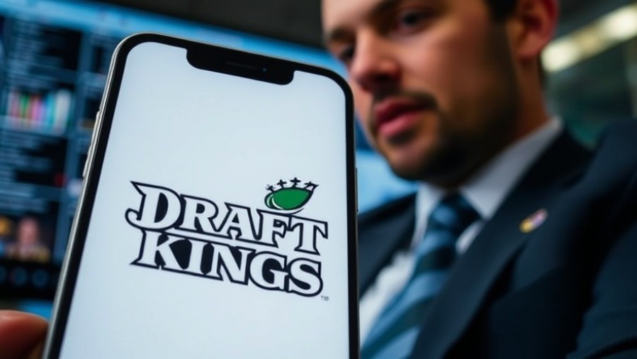 Close-up of smartphone with DraftKings logo in discussion on sports gambling ethics.