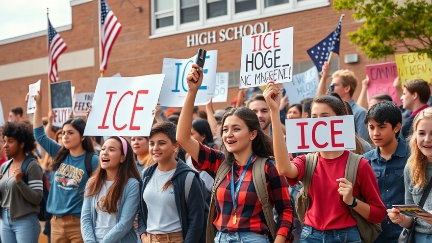Student activism in Texas: passionate protest against ICE during school walkout.