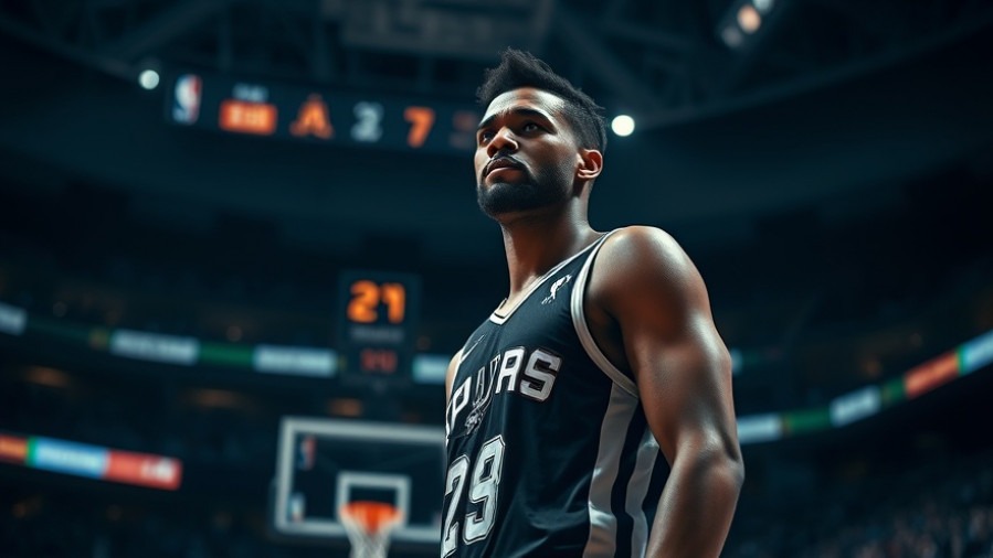 Focused Sacramento Kings player in a dimly lit arena with NBA performance stats overlay.