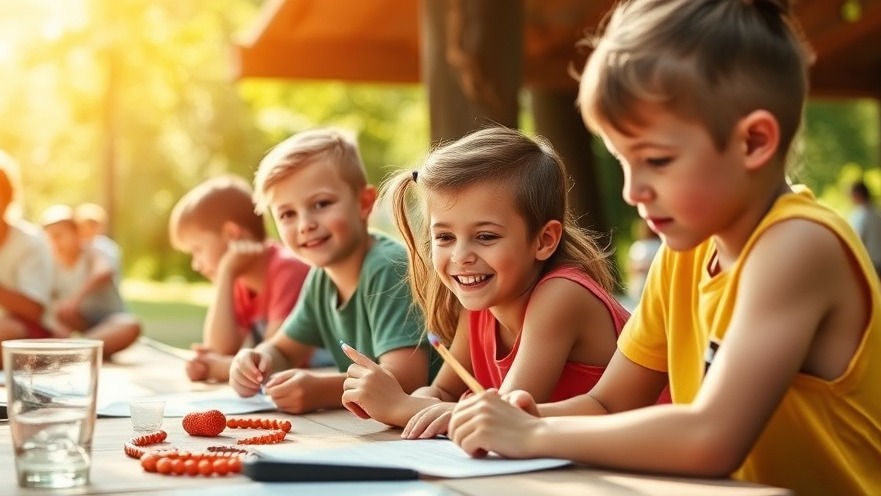 Texas summer camps: 10 year-olds enjoying fun activities at summer camp.