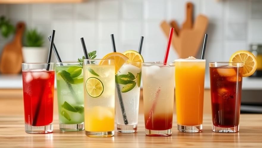 A variety of calming drinks on a kitchen table, ideal for natural sleep remedies for older adults.