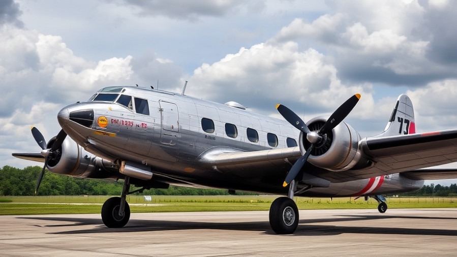 WWII-era Douglas C-47 aircraft honoring veterans for D-Day anniversary flight