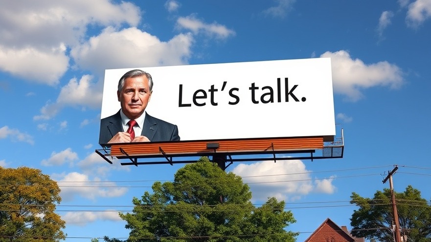 Outdoor billboard for a law firm in Austin, showcasing local business news.