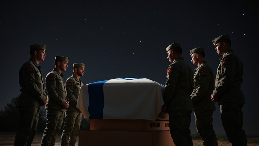 Soldiers salute an Israeli flag-draped coffin, reflecting the emotional toll on families amid hostage negotiations.
