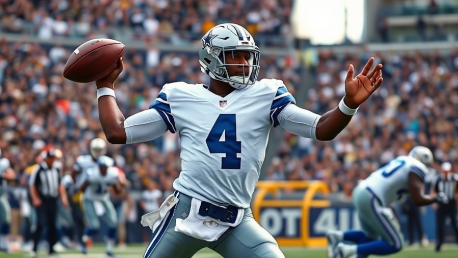 Dynamic black #4 Dallas Cowboys player in action, showcasing offseason strategy insights.