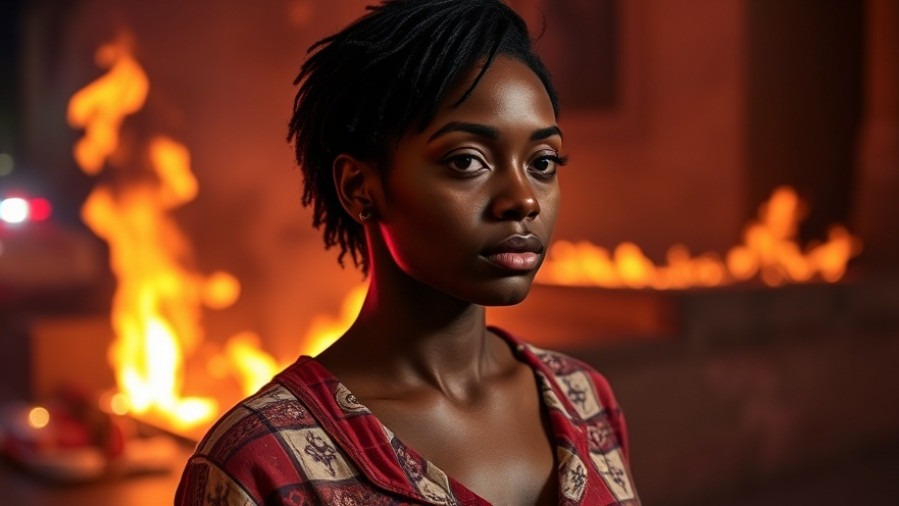 Black woman arrested for stabbing firehose during Dallas community news coverage.