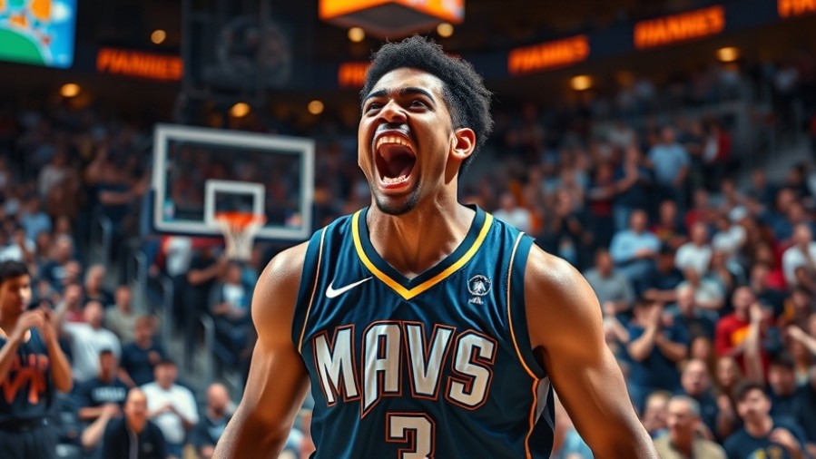 Intense NBA game highlights showcasing Mavericks player in action with excited fans.