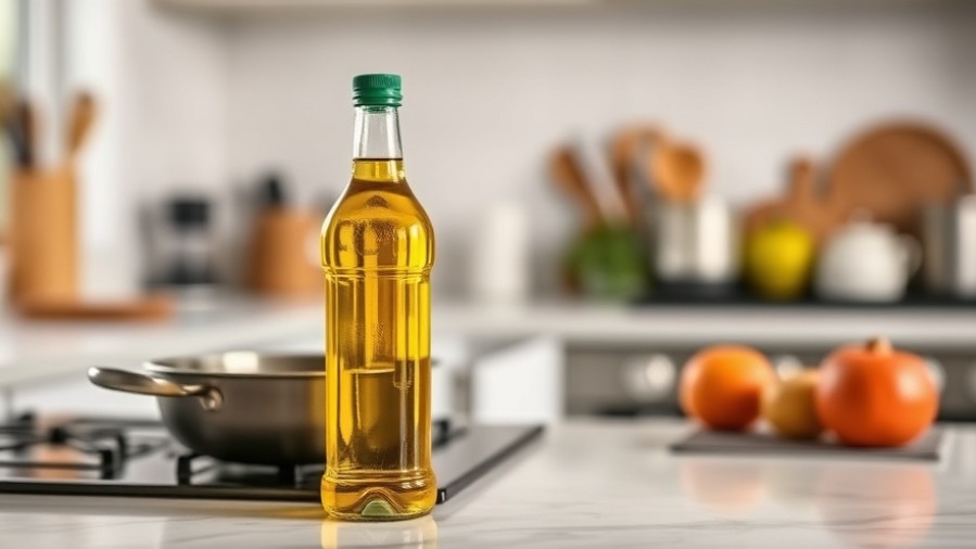 Bottle of healthy cooking oil rich in omega-6 fatty acids to combat inflammation.