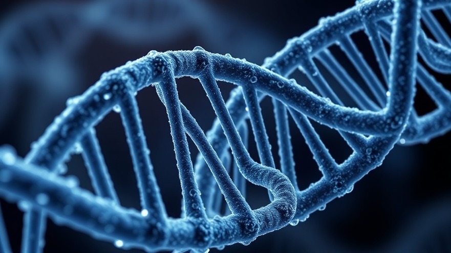 DNA helix representing forensic genealogy and DNA evidence in criminal investigations.