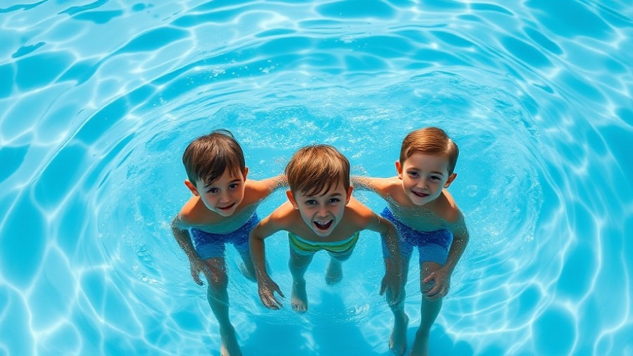 Children enjoying a swimming pool, depicting youth bullying and tween social dynamics.