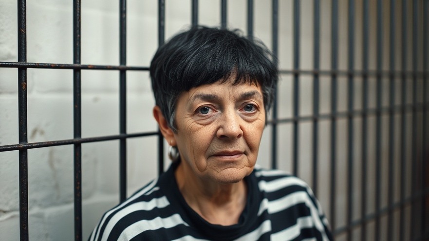 White older female prisoner with short black hair related to the Ghislaine Maxwell Epstein case.
