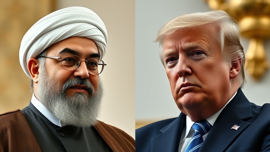 Ayatollah and Trump side by side in a diplomatic setting, reflecting Iran nuclear policy.