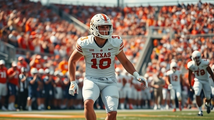 Texas Longhorns strategy showcased in SEC football highlights, player poised for kickoff.