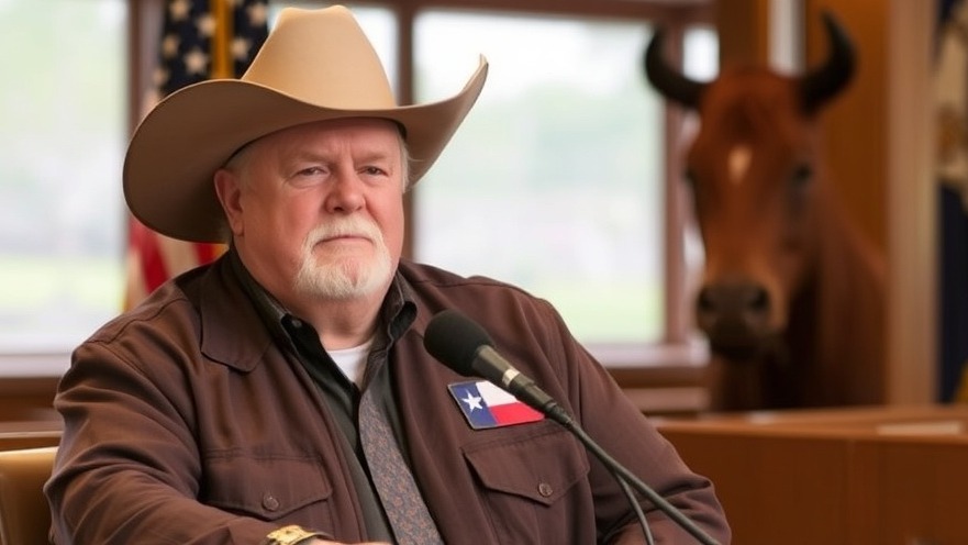 Texas Agriculture Commissioner Sid Miller discussing Texas politics news.
