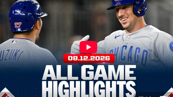 August 12 MLB Highlights: Cubs players fist bumping.