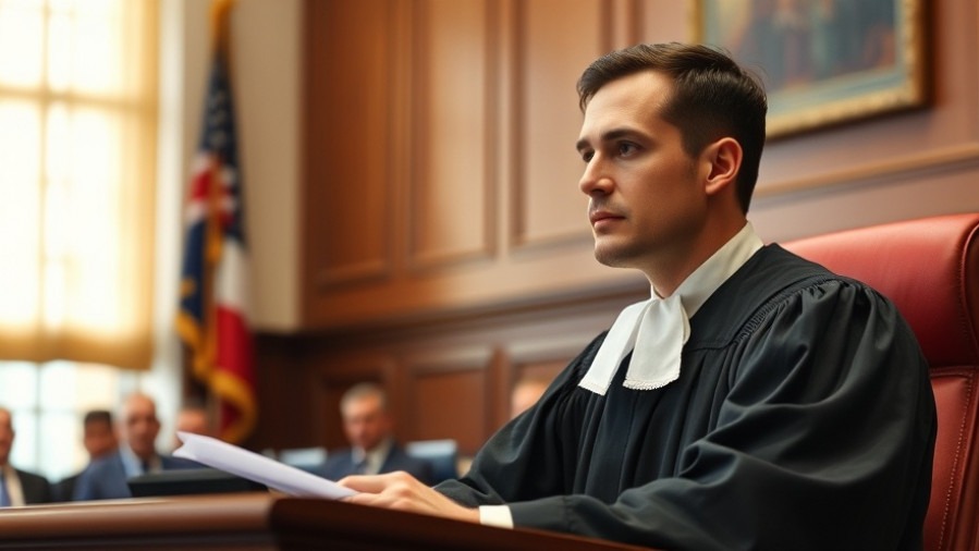 Male judge presiding over Tyler Robinson court hearing on political violence and public safety.