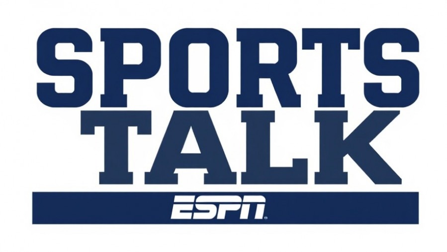 Modern sports talk show logo featuring bold text and ESPN branding.