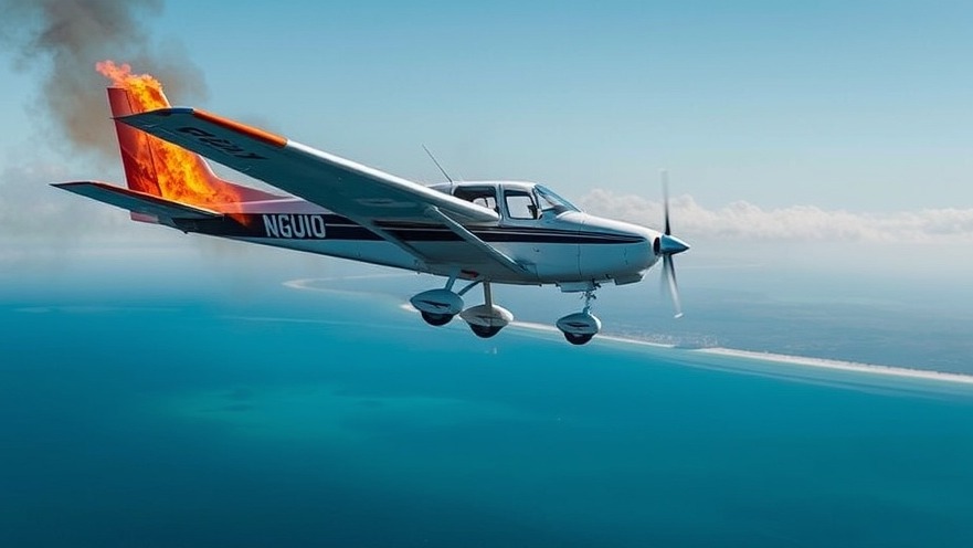 Fiery small plane crash off California, highlighting aviation safety regulations.