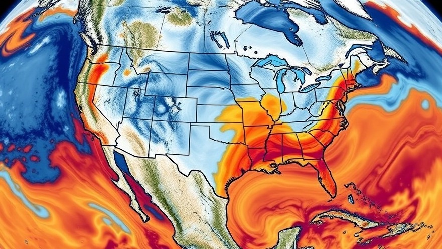 Vibrant weather map showing San Antonio weather updates and drought conditions, clear labels.