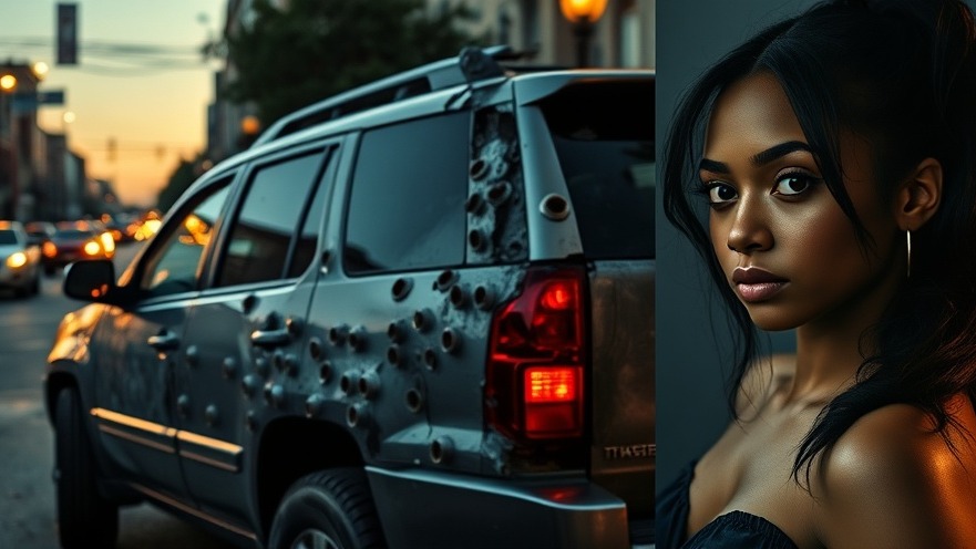 Damaged SUV with 30 bullet holes, part of Dallas breaking news on crime.