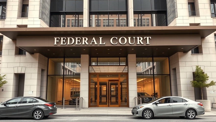 Contemporary federal courthouse showcasing modern architecture and urban citizen engagement.