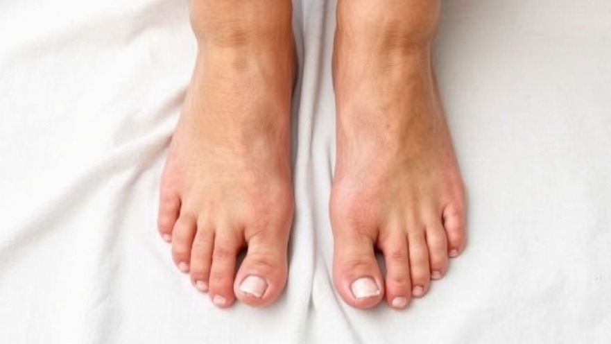 Relaxing pair of feet, showcasing natural sleep remedies for older adults.