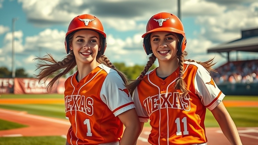 Dynamic collage showcasing Texas Longhorns softball highlights, vivid action and detail.