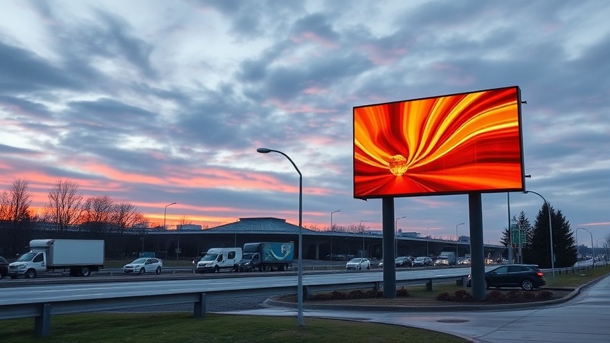 Large outdoor digital signage in San Antonio showcasing local business opportunities.