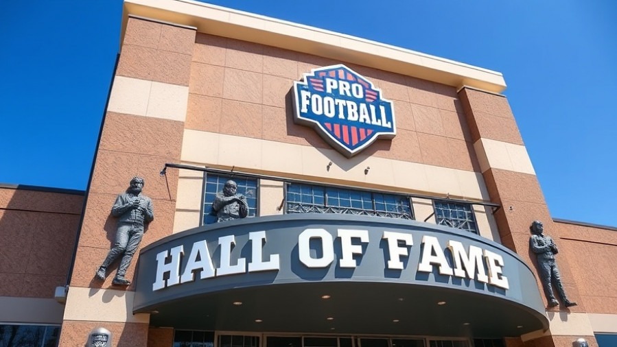 Detailed exterior of Pro Football Hall of Fame showcasing NFL Legends and Cowboys greats.