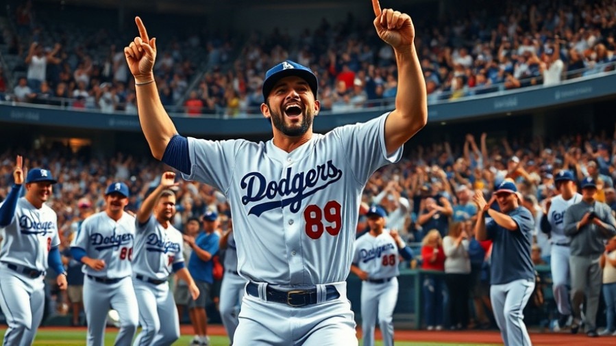 Dodgers player celebrates victory during World Series highlights in October.