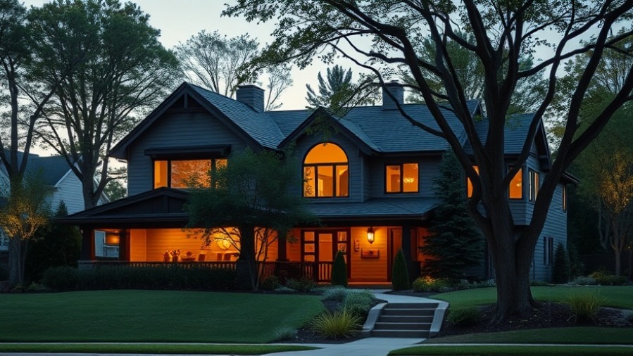 Charming modern suburban home showcasing Texas housing market growth at twilight.